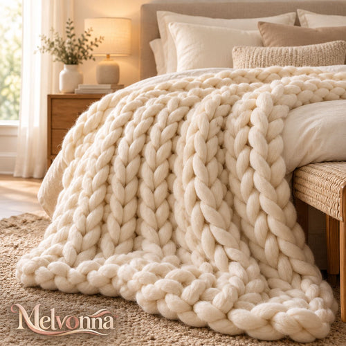 Chunky Knit Blanket - main view