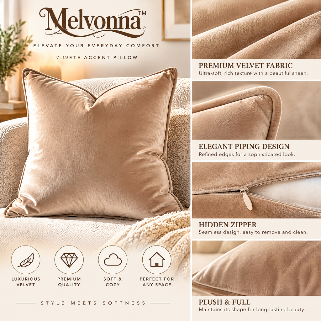 Velvet Accent Pillow - details