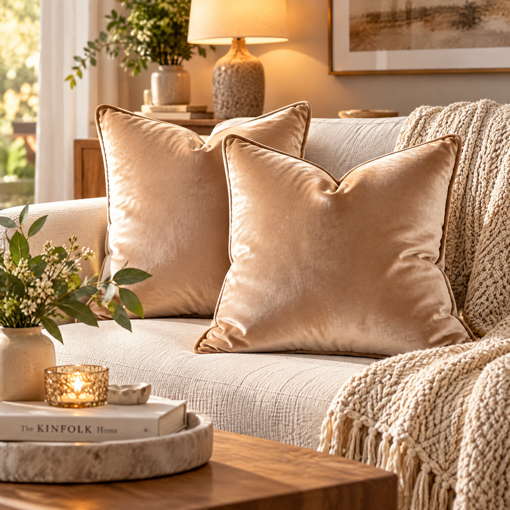 Velvet Accent Pillow - lifestyle
