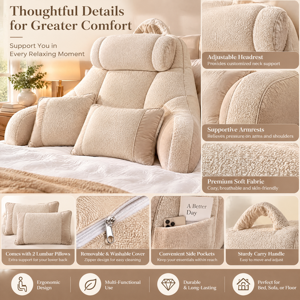 Bed Rest Pillow Set - details