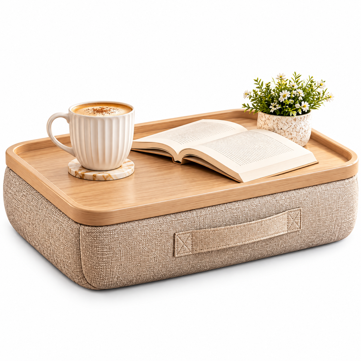 Soft Bed Tray Cushion - white-background
